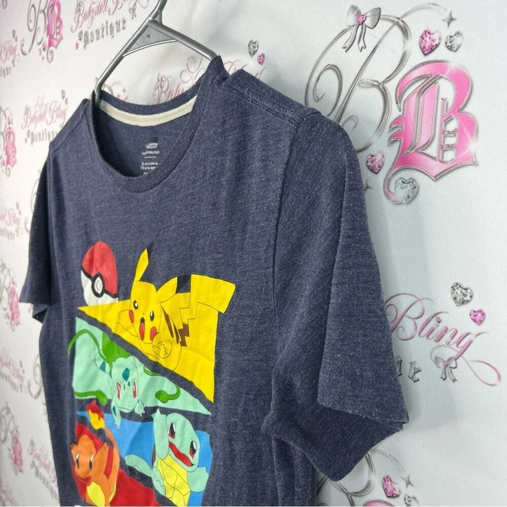 Old Navy tshirt tee top graphics Pokémon Graphic Tee - Navy blue yellow red